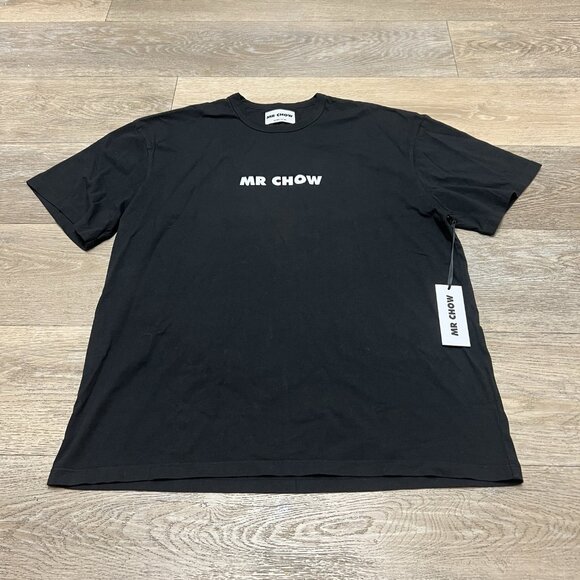 New Mr Chow Helmut Newton Men's Black Relaxed Tee Size Medium Shirt NWT USA Made - Picture 4 of 9